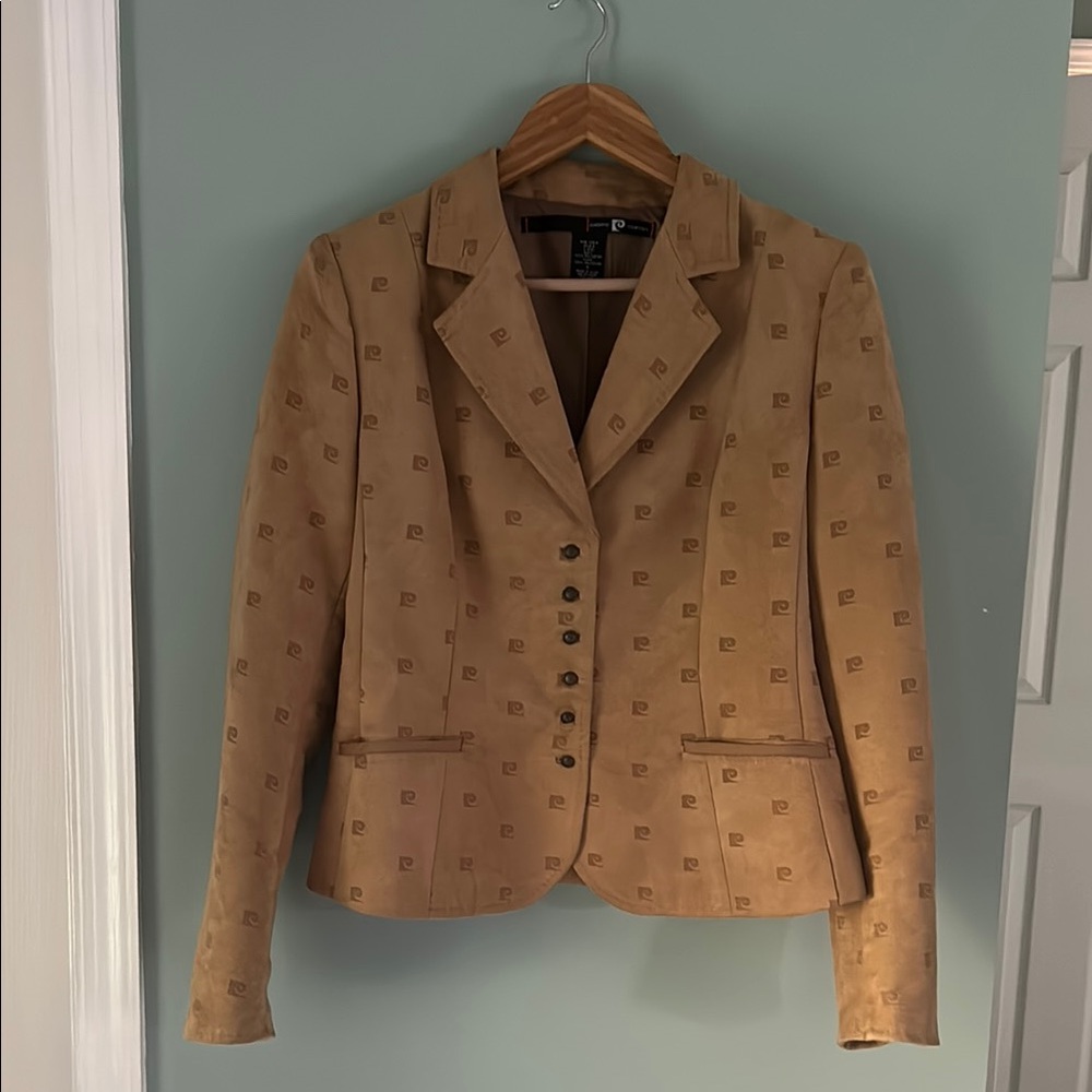 Pierre Cardin Tan Blazer Suede-Like Finish